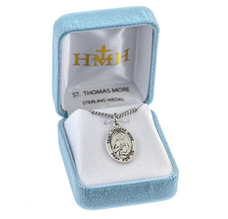 Sterling Silver Oval Shaped St. Thomas Medal