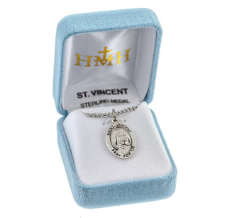 Sterling Silver Oval Shaped St. Vincent Medal
