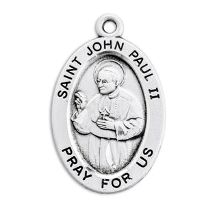 Saint John Paul II Oval Sterling Silver Medal