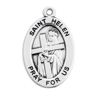 Sterling Silver Oval Shaped St. Helen Medal
