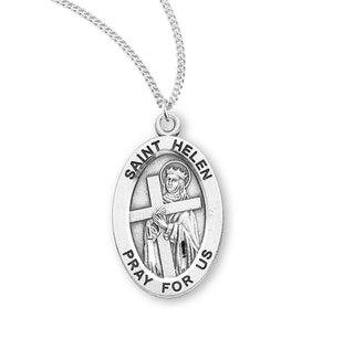 Sterling Silver Oval Shaped Saint Helen Medal