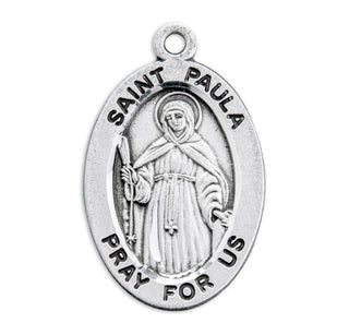 Sterling Silver Oval Shaped St. Paula Medal