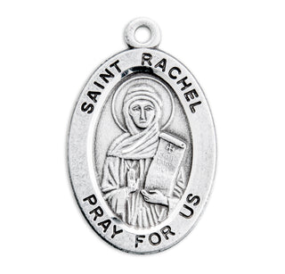Sterling Silver Oval Shaped St. Rachel Medal