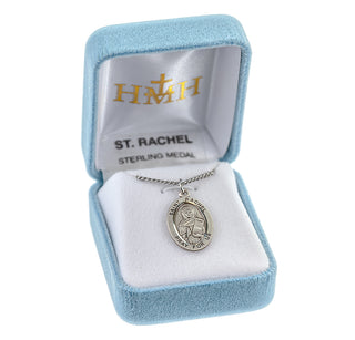 Sterling Silver Oval Shaped St. Rachel Medal