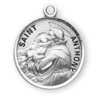 Sterling Silver Round Shaped St. Anthony Medal