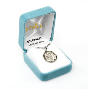 Sterling Silver Round St. Daniel Medal