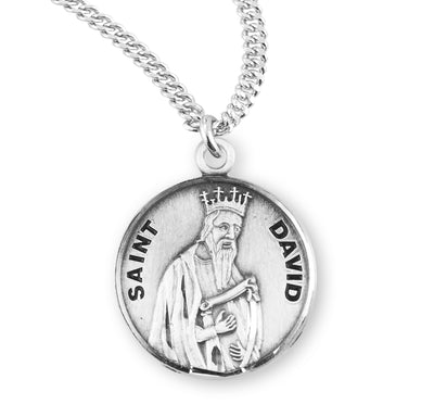 Sterling Silver Oval Shaped St. David Medal