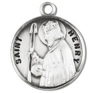 Sterling Silver Round Shaped St. Henry Medal - SALE