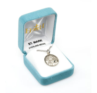 Sterling Silver Round Shaped St. Mark Medal