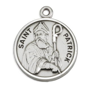 Sterling Silver Round Shaped St. Patrick Medal