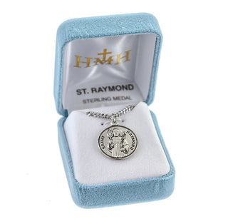 Sterling Silver Round Shaped St. Raymond Medal