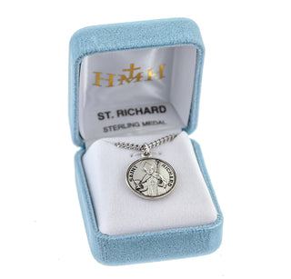 Sterling Silver Round Shaped St. Richard Medal