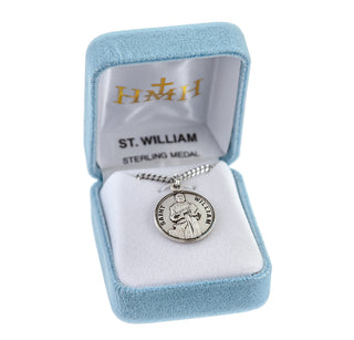 Sterling Silver Round Shaped St. William Medal