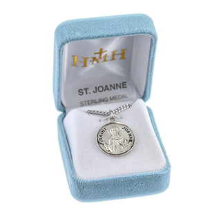 Sterling Silver Round Shaped St. Joanne Medal