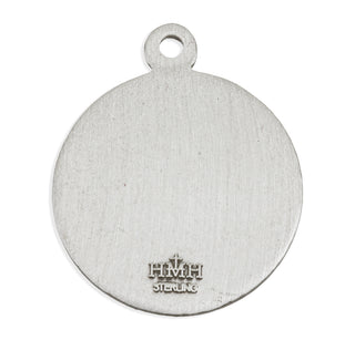 Sterling Silver Round Shaped St. Rita Medal