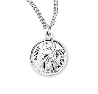 Sterling Silver Round Shaped St. Susan Medal