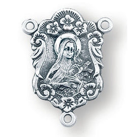 Sterling Silver Miraculous Rosary Center