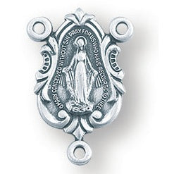 Sterling Silver Miraculous Rosary Center