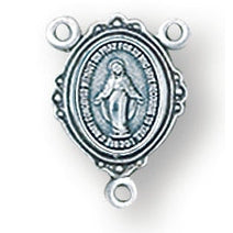 Sterling Silver Miraculous Rosary Center