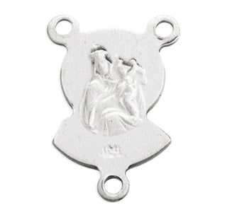Sterling Silver Head of Christ Rosary Center