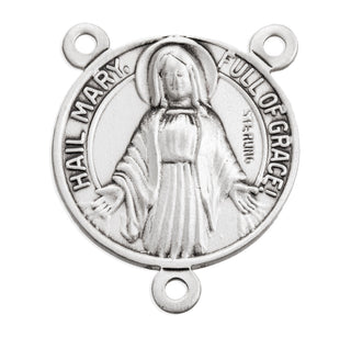 Sterling Silver Saint Francis Rosary Center
