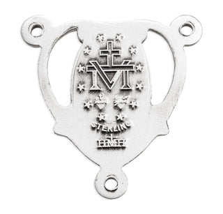 Sterling Silver Miraculous Rosary Center