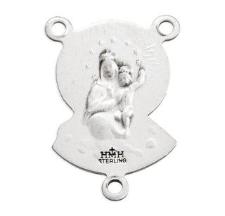 Sterling Silver Miraculous Rosary Center