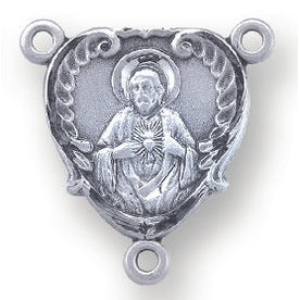 Sterling Silver Miraculous Rosary Center