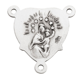 Sterling Silver Miraculous Rosary Center