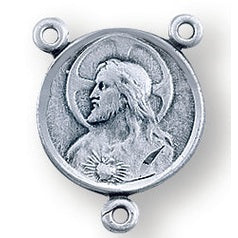 Sterling Silver Miraculous Rosary Center