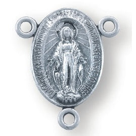 Sterling Silver Our Lady of Guadalupe Rosary Center