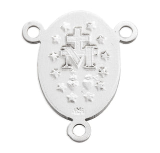 Sterling Silver Enameled Miraculous Rosary Center