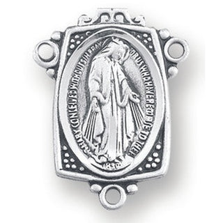 Sterling Silver Our Lady of Grace Rosary Center