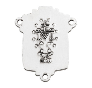 Sterling Silver Our Lady of Grace Rosary Center