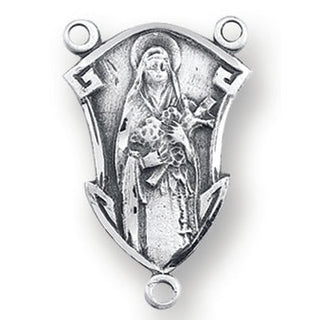Sterling Silver Saint Therese Rosary Center