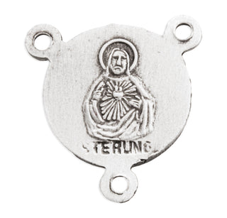 Sterling Silver Enameled Scapular Rosary Center