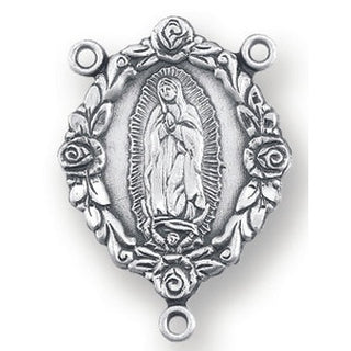 Sterling Silver Our Lady of Guadalupe Rosary Center