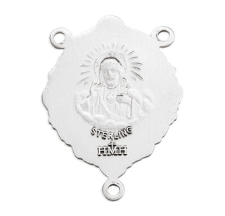 Sterling Silver Wedding Rosary Center