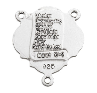 Sterling Silver Miraculous Rosary Center