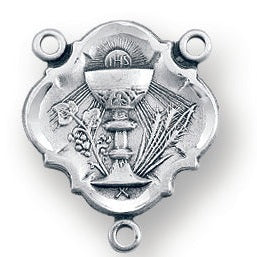 Sterling Silver Miraculous Rosary Center