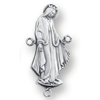 Sterling Silver Miraculous Rosary Center