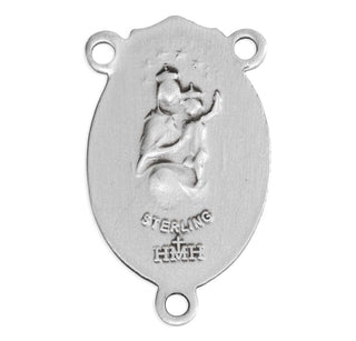 Sterling Silver Our Lady of Victory Rosary Center