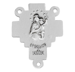 Sterling Silver Scapular Rosary Center