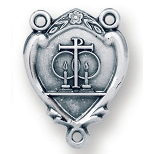 Sterling Silver Wedding Rosary Center