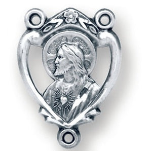 Sterling Silver Miraculous Rosary Center