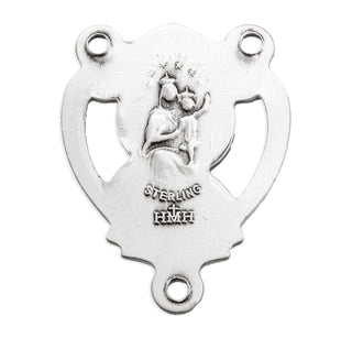 Sterling Silver Miraculous Rosary Center