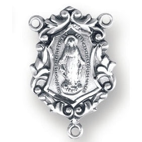 Sterling Silver Miraculous Rosary Center