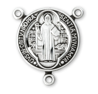 Sterling Silver Miraculous Rosary Center