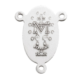 Sterling Silver Scapular Rosary Center
