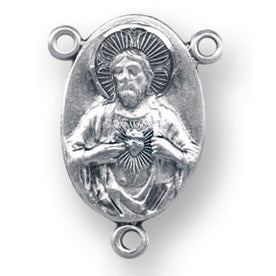 Sterling Silver Blessed Mother Rosary Center